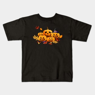 Autumn Evil Pumpkin Kids T-Shirt